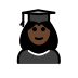 woman student, dark skin tone